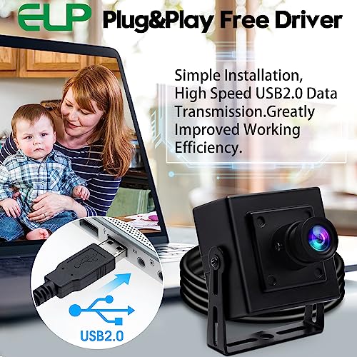 ELP Mini Box USB Camera for Computer 5megapixel HD Webcam with 3.6mm Lens for Machine Vision OV5640 UVC USB2.0 Lightburn PC Camera for Engraving Machine,3D Printer,Robot,3D Scanner - color: 3.6mm Lens Mini, style: USB Camera