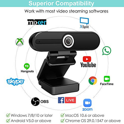 UHD 4K Webcam with Microphone: 8MP USB Computer Web Camera with Privacy Shutter and Tripod, External Webcam Pro Streaming Webcams PC Cam w/Mic Noise Reduction for Winsdows Mac OS Desktop Laptop - style: 4K Webcam with Cover & Tripod