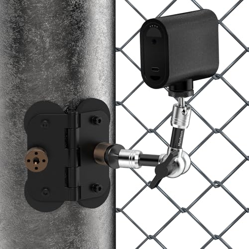 Magnetic Fence Mount for Mevo Camera Magnet Holder for Mevo Start, GoPro, iPhone and Action Cameras, Two 1/4" Mount Points, Chain Link Fence Holder for Ball Coach/Recording Baseball/Tennis Games - color: C1305