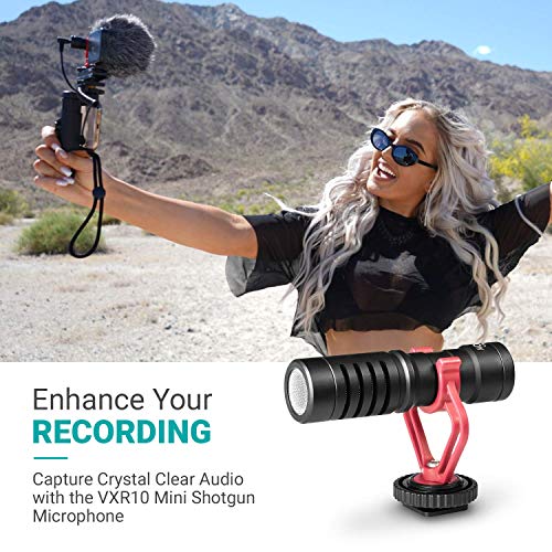 Movo Smartphone Vlogging Kit for iPhone with Shotgun Microphone, Grip Handle, Wrist Strap for iPhone and Android Smartphones for TIK Tok, Vlog, YouTube Starter Kit and Content Creator Kit