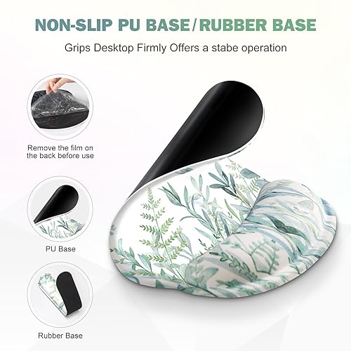 ToLuLu Desk Mat, XXL Large Mouse Pad Wrist Support Set，4 in1 Gaming Mousepad Desk Pad+ Ergonomic Mouse Pad with Wrist Rest + Keyboard Wrist Rest+Coaster for Home Office Computer Table, Green Grass - color: Green Grass