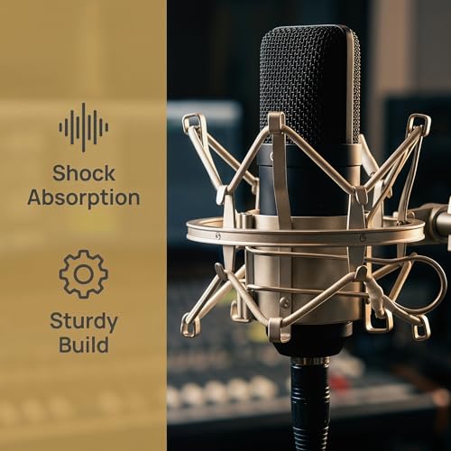 Miwayer Universal Microphone Shock Mount,Most Advanced Cobweb Anti-Vibration Structure Compatible with 1.8-2.1"(48-54mm) Large Diameter Condenser Mics, Like AT 2020 USB MXL440 550 RODE NT1 - size: 1.8-2.1"(48-54mm) Silver