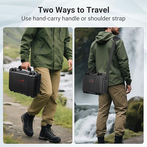 STARTRC VCR Carrying Case for Insta360 X4, Waterproof Travel Case Organizer for Insta 360 X4 Accessories with Double Layers, Large Storage, Hard Shell, for Charging Hub, Bullet Time, Metal Cage