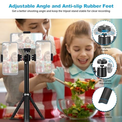 NexiGo Lightweight Mini Tripod for Camera/Phone/Webcam, Extendable Stand, for NexiGo Logitech Webcam C920 C922 C925e C922x C930e C930 C615 Brio and Other Lightweight Devices with 1/4" Thread