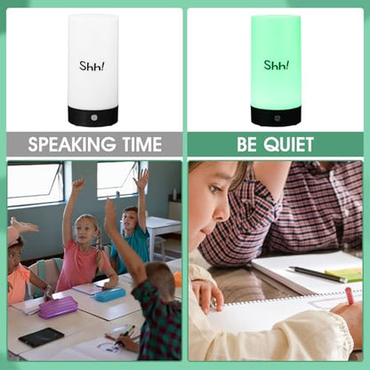 Retisee Classroom Management Tools for Teachers Quiet Classroom Light Interchangeable Desk Sign Teacher Management Kit Noise Control Behavior System Reduce Interruptions