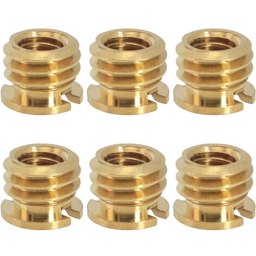 6PCS DSLR Camera Photography Tripod Ball Head Adapter Screw 1/4 to 3/8 Brass Reducer Nut