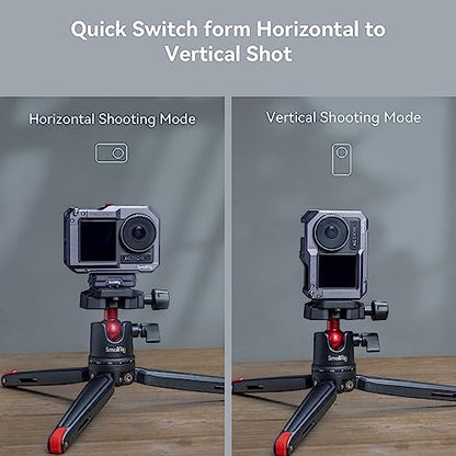 SmallRig Action 5 Pro Action 4 Action 3 Camera Cage for DJI, Protective Cage Compatible for DJI Mic, Protective Frame for Osmo Action 5 Pro Action 4 Action 3-4119C