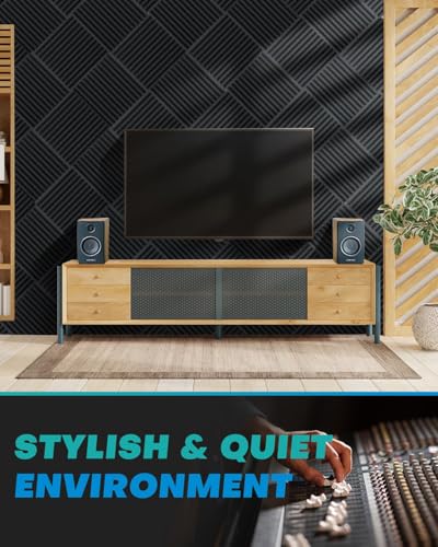 52 Pack Acoustic Foam Panels, 1 X 12 X 12 Inches Sound Proof Foam Panels for Walls, High Density Acoustic Panels Sound Absorbing, White Noise Cancelling Studio Wedges (NOT INCLUDE ADHESIVE) - size: 52Packs All White