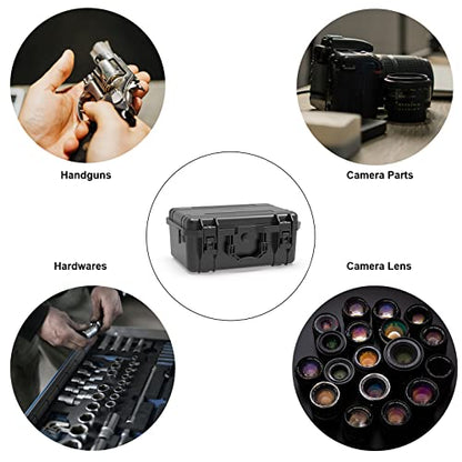 Ant Mag Waterproof Hard Case with Customizable Foam - Large Interior 16.9"x11.4"x7.25" - Heavy Duty Storage & Travel Case for Professional Equipment, Tools, Camera, Drone - style: 16.9*11.4*5.7in/18liter