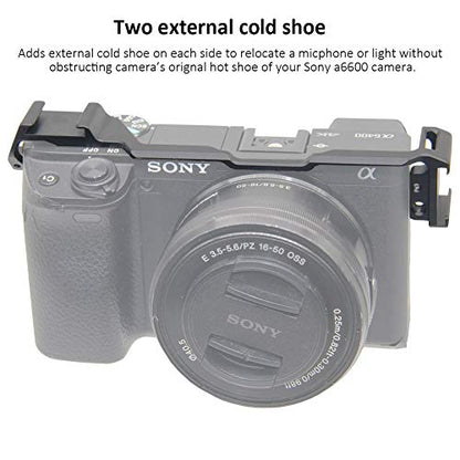 Easy Hood Dual Cold Shoe Adapter Relocation Plate,Extension Cold Shoe Mount | Aluminum Alloy Dual-Head Cold Shoe, Multi-Interface, External Camera Hot Shoe