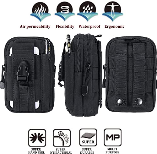 Belt Pouch, Tactical Molle Phone Pouch EDC Utility Pouches Waist Bag, Small Cell Phone Holster Gear Tool Gadget Pocket for Men - color: Sansha Camo