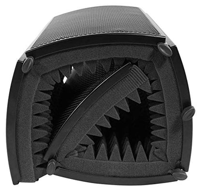 Rockville ROCKSHIELD 3 Large Studio Mic Isolation Shield, Sound Dampening | Acoustic Foam, 5-Panel, Stand Mountable, Desktop Use, Steel Frame, Foldable, Vented Back Plate, 5/8 Adapter, Tripod Base