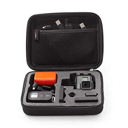 Amazon Basics Small Portable Protective Carrying Case for GoPro and Action Camera, Padded with Secure Handle, 9 x 7 x 2.5 inches, Black