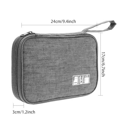 Yamrots Travel Cable Organizer, Electronic Organizer Travel Case, Portable Storage Bag for SD Card, Charger, Power Bank, Earphone (Grey)