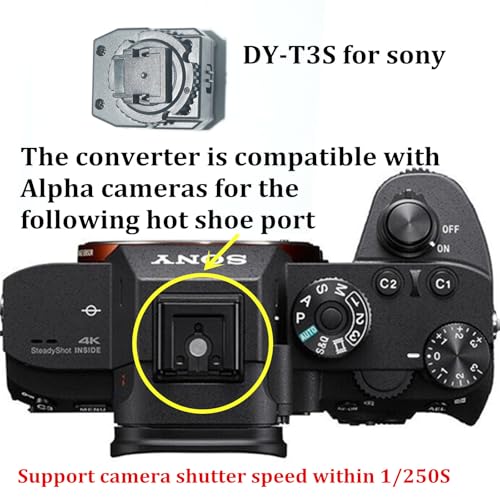 Hot Shoe Adapter for Sony Accessories Universal Multi-Function Interface for Dslr Mirrorless Cameras Applicable the A7 Series M2/3/4,R2/3/4/5,S2/3/4,A7c/Ii,A6000 and Rx Series,Convert Flash Attachment