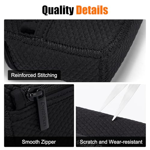 Cwatcun Neoprene Compact Camera Pouch - The Small Case & Travel Sleeve Bag for Digital Camera Ricoh/Canon/Sony & More - color: Black