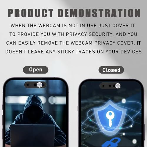 Front Camera Cover Compatible for iPhone 17 Pro Max/ 17 Pro/17 Air/17,Webcam Cover Protect Privacy and Security,Not Affect Face ID,Strong Adhesive-Silver-Updated Version - color: Silver