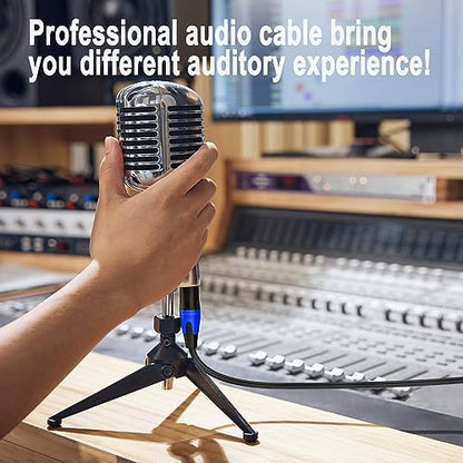 6.35mm Dual TRS to XLR Male Cable for Microphone, Mixer, Amplifier, 6.6FT, Dual1/4 TRS to XLR Audio Cable, Y Splitter Patch Cord, 3-Pinxlr to Dual 1/4 Male Converter Adapter Cable - style: 1PACK-6.6ft-Male