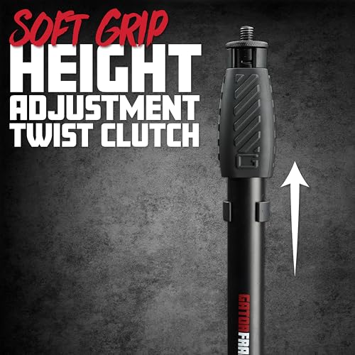 Gator Frameworks Microphone Stand with 12" Weighted Base and Soft Grip Twist Clutch Height Adjustment, (GFW-MIC-1200) - style: 12" Weighted Base