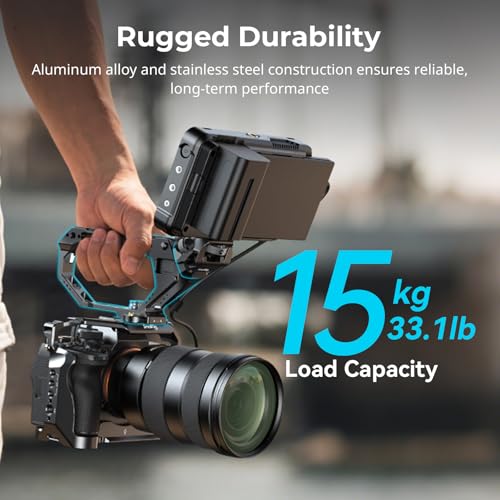 SmallRig D-Style NATO Rail Top Handle with Quick Release Clamp, Cold-Resistant Silicone Grip, 1/4"-20 & 3/8"-16 Mounting Holes for Camera, Monitor, Microphone, Versatile Handheld Rig Handle-5661