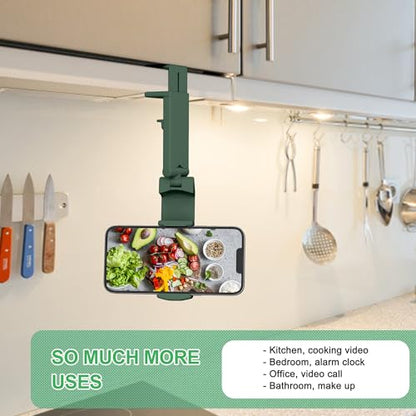 Perilogics Airplane Phone Holder Mount Universal in Flight Hands Free Viewing with Multi-Directional Dual 360 Degree Rotation (Evergreen) - color: Evergreen