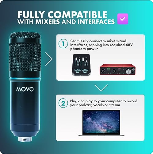 Movo PodPak4T 4-Pack Universal XLR Podcast Microphone Bundle- Includes 4 Cardioid Condenser Mics, Desktop Mic Stands, Pop Filters, Shock Mounts, and Cables for Podcast Equipment - style: 4 Pack