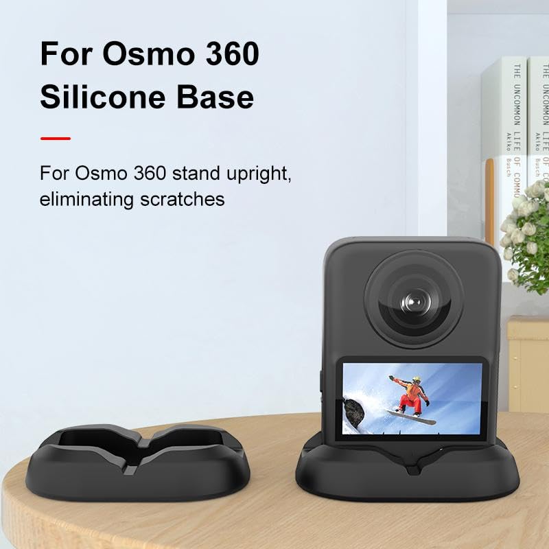 Silicone Desktop Stand for DJI Osmo 360 – Anti-Slip, Scratch-Proof Base, Dustproof & Waterproof, Stable Camera Stand for Desk (Black) - color: for DJI Osmo 360
