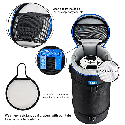 JJC Deluxe Lens Case Pouch Storage Bag for Canon RF 200-800mm f/6.3-9, Sony FE 200-600mm f/5.6-6.3, Nikkor Z 180-600mm f5.6-6.3 VR, Nikkor Z 600mm f6.3 VR Lens & More Lenses Below 5.5" x 14.6"(D x L) - size: XXXXXL