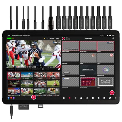 YoloLiv YoloBox Extreme, All-in-One Multicam 4K Live Streaming Switcher with 8 HDMI & 3 USB & 6 NDI Inputs, 2 HDMI Out, 4K ISO Recording, for Facebook, YouTube, RTMP/SRT