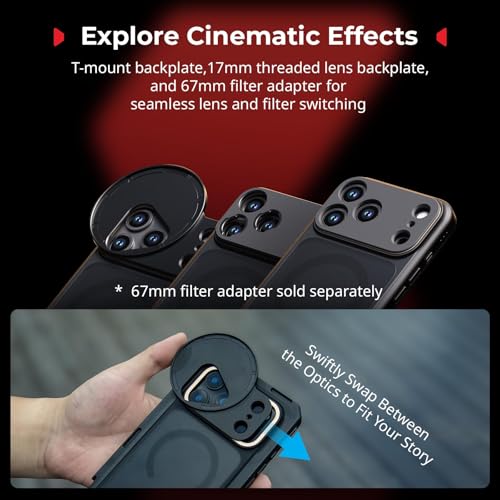 SmallRig Phone Video Cage Dual Handheld Kit for iPhone 17 Pro Max, Phone Rig with Wireless Quick Release Side Handle, 17mm T-Mount Lens Backplate for Video Recording/YouTube/Live Streaming/Vlog - 5541 - style: Dual Handheld Kit