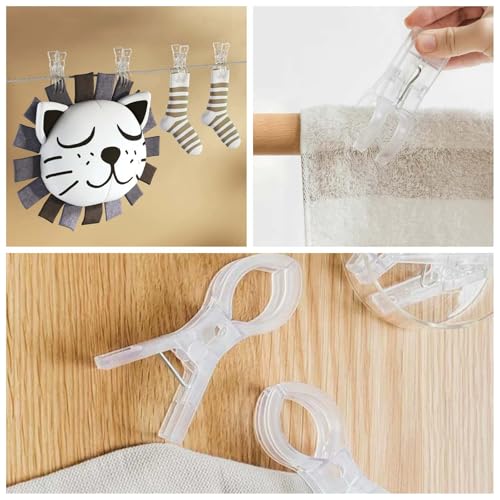 20 Pack Large Balloon Arch Clips，Reusable Plastic Clear Spring Clamps for Backdrop Birthday Wedding Decoration Woodworking Photography Studios，Heavy Duty Ballon Clips（3.5"）