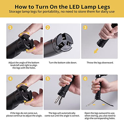Meking Mini Softbox Photography Lighting Kit, 2700K Tabletop Led Lamp Continuous Warm Lighting System for Small Product Photo Video Studio Shooting, 2 Pieces - color: Warm Light