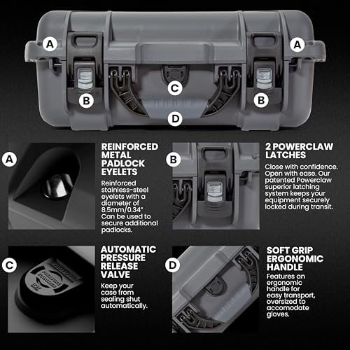 NANUK 920 Pro Photo Kit – Waterproof Travel Camera Hard Case with Padded Dividers & Lid Organizer, 16.7” x 13.4” x 6.8”, Dustproof & Impact-Resistant, Airline Carry-On Approved – Graphite - color: Graphite, style: Pro Photo Kit