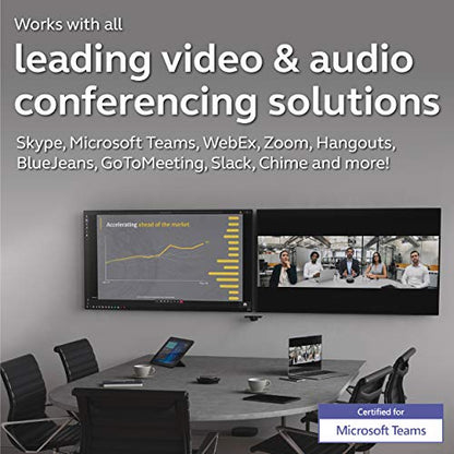 Jabra PanaCast – Intelligent 180° Panoramic-4K Huddle Room Video Camera – Inclusive Video Conferencing Camera with Full Room Coverage, Easy to Set-Up Wide Angle Webcam for Streaming