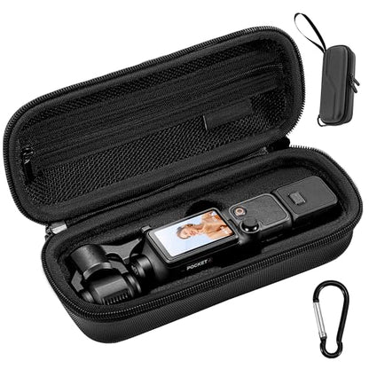 Osmo Pocket 4 Carrying Case for DJI OSMO Pocket 4 3 Accessories For Xtra Muse Portable PU Storage Small Protector Hard Bag Protective With Carabiner & Wrist Strap