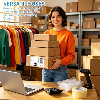 9527 Product Fanfold 4 x 6 Direct Thermal Labels White Perforated Shipping Labels, 500pcs per Stack,1 Stack - color: White, size: 1 Stacks | 500 Labels
