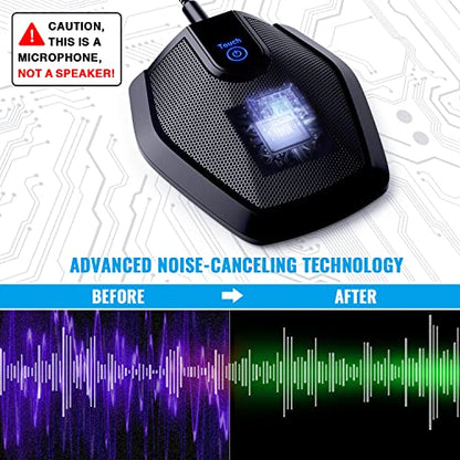 TONOR Conference USB Microphone, Omnidirectional Condenser PC Mic for Video Conference, Recording, Skype, Online Class, Court Reporter, Plug & Play Compatible with Mac OS X Windows PC Compute, G11 - style: Microphone