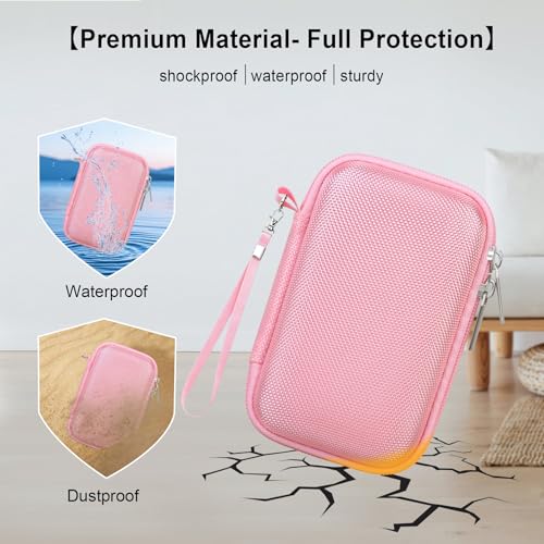 Case for Sony ZV-1F/ ZV-1/ ZV-1 II/Sony RX100 VII/ RX100 III Digital Camera | Sony ZV-1F/ ZV-1/ ZV-1 II/ RX100 VII Digital Camera Carrying Case, Hard Travel Protective Bag, Pocket fits Accessories, Pink - color: Pink