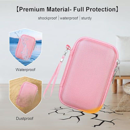 Case for Sony ZV-1F/ ZV-1/ ZV-1 II/Sony RX100 VII/ RX100 III Digital Camera | Sony ZV-1F/ ZV-1/ ZV-1 II/ RX100 VII Digital Camera Carrying Case, Hard Travel Protective Bag, Pocket fits Accessories, Pink - color: Pink