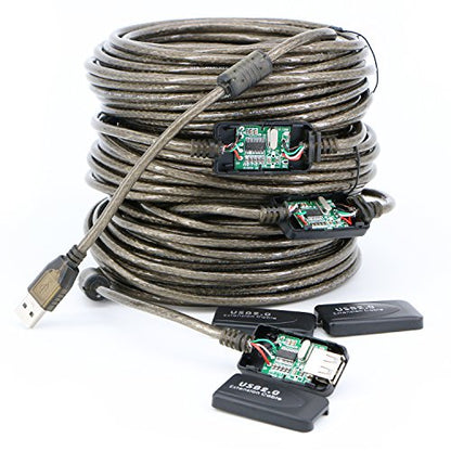 USB 2.0 A Male to A Female Extension Cable High Speed 480 Mbps (100 Feet) - size: 100 Feet