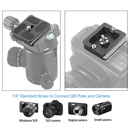 Regetek Aluminum PU-40 Quick Release Plate with 1/4" Screw, Universal Slide-In 40mm*38mm QR Plate for Manfrotto Arca Swiss Benro Acratech Kirk Wimberley Gitzo RRS MARKINS SUNWAYFOTO Kangrinpoche SIRUI