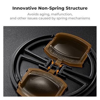 K&F CONCEPT 77mm Front Lens Cap Cover Kit, 5-in-1 Center Pinch Lens Cover + Anti-Loss Keeper + Microfiber Cleaning Cloth Compatible with Canon, Nikon, Sony, Fujifilm Camera Lenses with 77mm Thread - size: 77mm