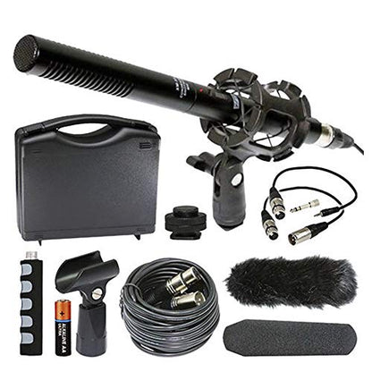 Zoom LiveTrak L-8 Portable Podcast 8-Track Digital Mixer And Multitrack Recorder + 1Pr Shotgun Microphone Kit with Case and Accessories + Accessory Kit