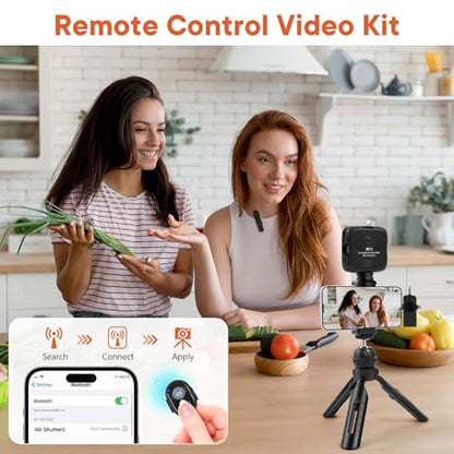 Vlogging Kit for iPhone, Android with Tripod, Soft Light, YouTube Starter kit Content Creator Equipment with Wireless Lavalier Microphone for Live Stream, Vlogging, YouTube, TikTok