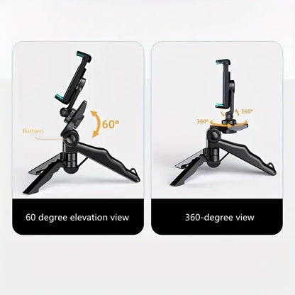 Tripod Mini Flexible Phone Tripod Stand Vlog Selfie Stick with PhoneHolder, Mini Foldable Fandheld Phone Stand Compatible with iPhone Samsung Google,Black - color: Black, size: Tripod Stand