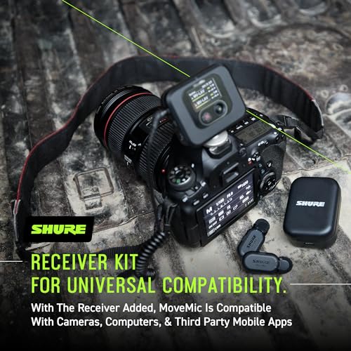 Shure MoveMic Two Kit, Pro Wireless Lavalier Microphones with Camera Receiver for DSLR, iPhone, Android, Mac, PC, 24-Hour Charge (MV-Two-KIT-Z7) - style: Two Channel Kit