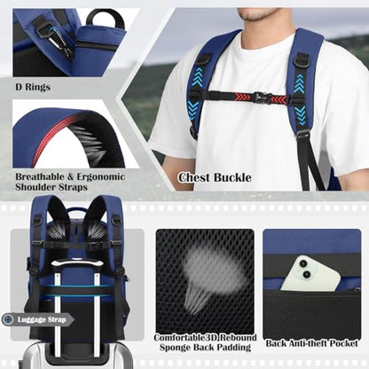 SDYSM Camera Backpack, Large Camera Bag for Photographers Professional DSLR/SLR Mirrorless Camera Case Compatible for Sony Canon Nikon, Blue - color: Blue