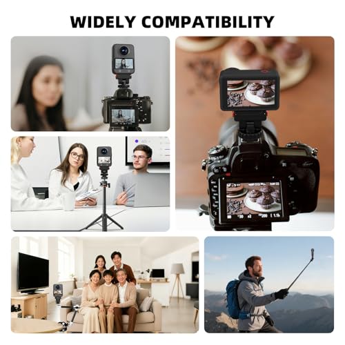 Action 5 Pro/4/3 Cold Shoe Adapter Mount, Magnetic Quick Release Holder for DJI Osmo 360, 180° Adjustable Cold Shoe Camera Adapter with 1/4" Screw Hole for DSLR Photography Accessories