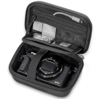 ProCase Hard Shell Digital Camera Case for Canon G7X Mark III, Sony Cybershot, PowerShot SX740, Ricoh GR III, Kodak Pixpro, Compact Small Cameras Travel Carrying Storage Bag Fathers Day Gift-Black - color: Black