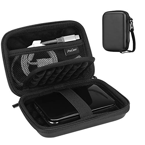 ProCase External Hard Drive Travel Case for 2.5" HDD/SSD -Black | Fits Seagate Portable, Samsung T9, WD Elements, My Passport, Toshiba Canvio Basics, 1TB-5TB Drives, USB 3.0 HDD/SSD Storage - color: Black
